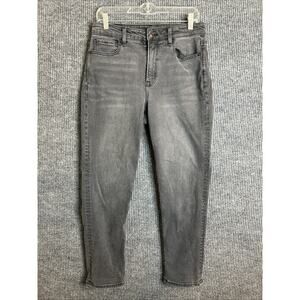 American Eagle Women’s Mom Jeans Gray High Rise Stretch Size 6